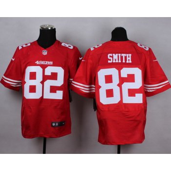 Nike San Francisco 49ers #82 Torrey Smith Red Elite Jersey