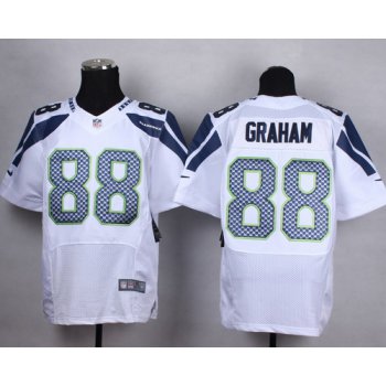 Nike Seattle Seahawks #88 Jimmy Graham White Elite Jersey