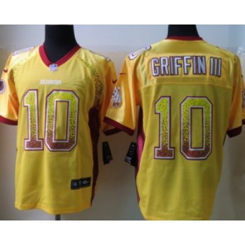 Nike Washington Redskins #10 Robert Griffin III Drift Fashion Gold Elite Jersey