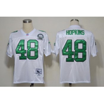 Philadelphia Eagles #48 Wes Hopkins White Throwback 99TH Jersey