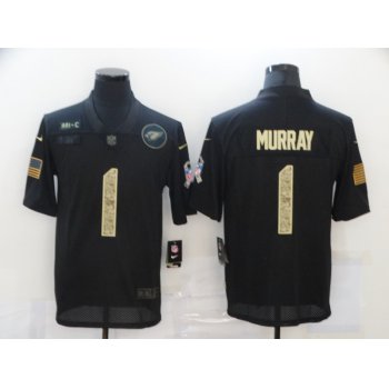 Men's Arizona Cardinals #1 Kyler Murray Black Camo 2020 Salute To Service Stitched NFL Nike Limited Jersey