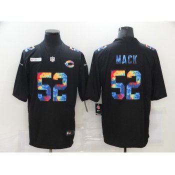 Men's Chicago Bears #52 Khalil Mack Multi-Color Black 2020 NFL Crucial Catch Vapor Untouchable Nike Limited Jersey