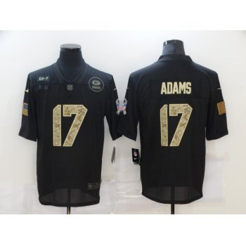 Men's Green Bay Packers #17 Davante Adams Black Camo 2020 Salute To Service Stitched NFL Nike Limited Jersey