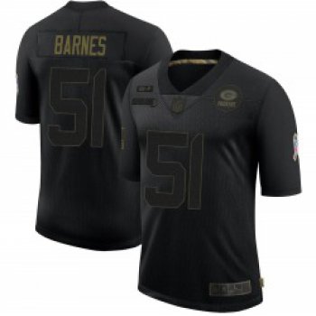 Men's Green Bay Packers #51 Krys Barnes Limited Black 2020 Salute To Service Jersey