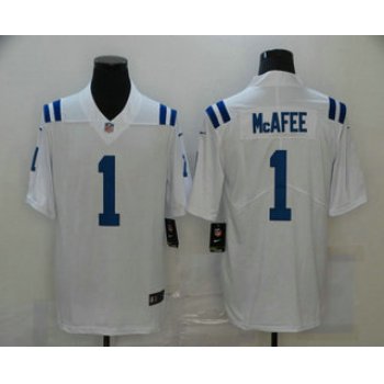 Men's Indianapolis Colts #1 Pat McAfee White 2017 Vapor Untouchable Stitched NFL Nike Limited Jersey