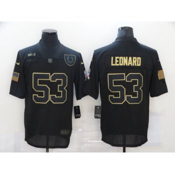 Men's Indianapolis Colts #53 Darius Leonard Black 2020 Salute To Service Stitched NFL Nike Limited Jersey