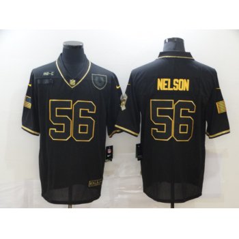 Men's Indianapolis Colts #56 Quenton Nelson Black Gold 2020 Salute To Service Stitched NFL Nike Limited Jersey