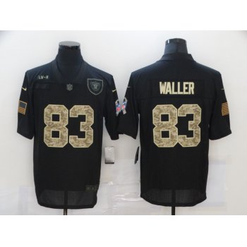 Men's Las Vegas Raiders #83 Darren Waller Black Camo 2020 Salute To Service Stitched NFL Nike Limited Jersey