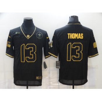 Men's New Orleans Saints #13 Michael Thomas Black Gold 2020 Salute To Service Stitched NFL Nike Limited Jersey