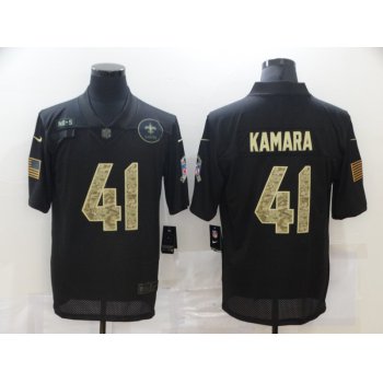 Men's New Orleans Saints #41 Alvin Kamara Black Camo 2020 Salute To Service Stitched NFL Nike Limited Jersey