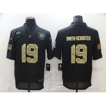 Men's Pittsburgh Steelers #19 JuJu Smith-Schuster Black Camo 2020 Salute To Service Stitched NFL Nike Limited Jersey