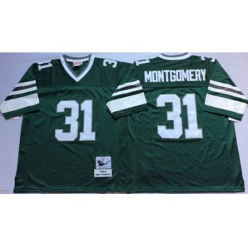 Eagles 31 Wilbert Montgomery Green Throwback Jersey