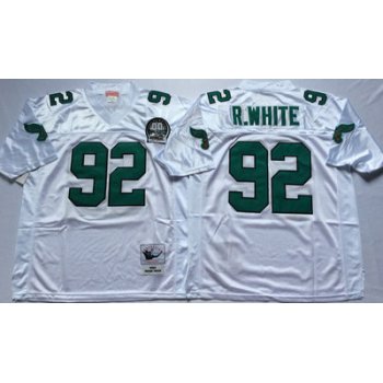 Eagles 92 Reggie White White Throwback Jersey