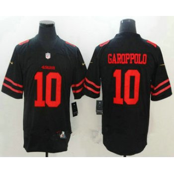 Men's San Francisco 49ers #10 Jimmy Garoppolo Black 2017 Vapor Untouchable Stitched NFL Nike Limited Jersey