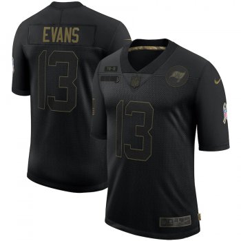 Nike Buccaneers 13 Mike Evans Black 2020 Salute To Service Limited Jersey