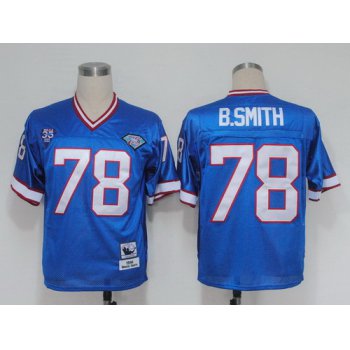 Buffalo Bills #78 Bruce Smith Blue Throwback Jersey