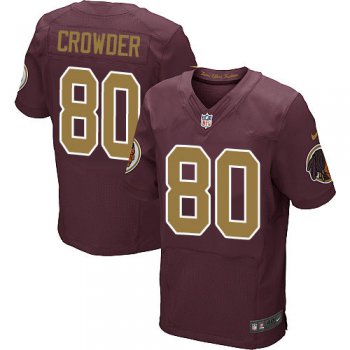 Nike Redskins #80 Jamison Crowder Burgundy Red Alternate Men's Stitched NFL 80TH Throwback Elite Jersey