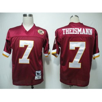 Washington Redskins #7 Joe Theismann Red Throwback Jersey