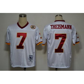 Washington Redskins #7 Joe Theismann White Throwback Jersey