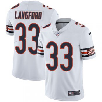 Nike Chicago Bears #33 Jeremy Langford White Men's Stitched NFL Vapor Untouchable Limited Jersey