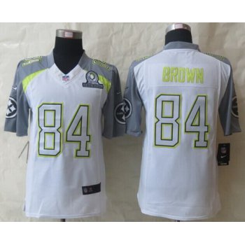 Nike Team Carter #84 Antonio Brown 2015 Pro Bowl White Elite Jersey