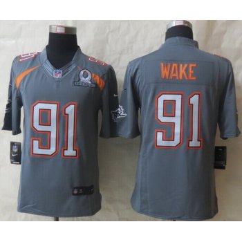 Nike Team Irvin #91 Cameron Wake 2015 Pro Bowl Gray Elite Jersey