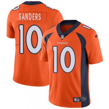 Nike Denver Broncos #10 Emmanuel Sanders Orange Team Color Men's Stitched NFL Vapor Untouchable Limited Jersey