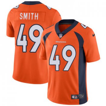 Nike Denver Broncos #49 Dennis Smith Orange Team Color Men's Stitched NFL Vapor Untouchable Limited Jersey