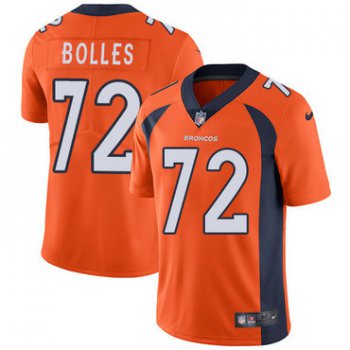 Nike Denver Broncos #72 Garett Bolles Orange Team Color Men's Stitched NFL Vapor Untouchable Limited Jersey