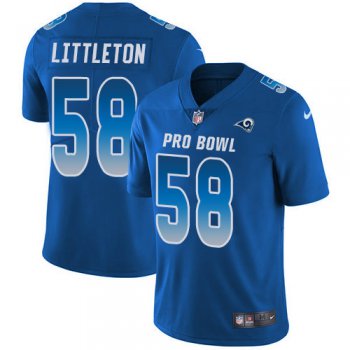 Nike Los Angeles Rams #58 Cory Littleton Royal Men's Stitched NFL Limited NFC 2019 Pro Bowl Jersey