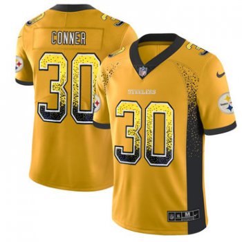 Nike Steelers #30 James Conner Black Men's Stitched NFL Limited Rush Jersey