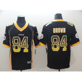 Nike Steelers #84 JuJu Brown Black Team Color Men' s Limited Rush Jersey