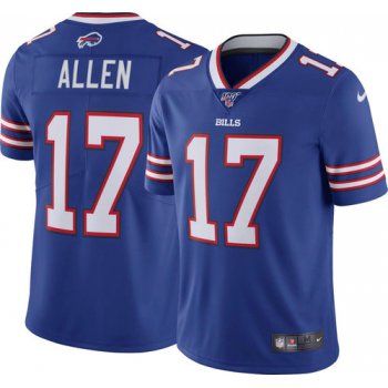 Nike Bills 17 Josh Allen Royal 100th Season Vapor Untouchable Limited Jersey