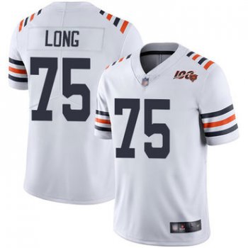 Bears #75 Kyle Long White Alternate Men's Stitched Football Vapor Untouchable Limited 100th Season Jersey