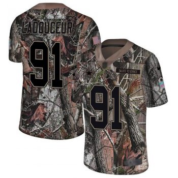 Dallas Cowboys #91 L. P. Ladouceur Men's Camo Limited Rush Realtree Football Jersey