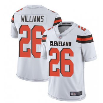 Nike Browns 26 Greedy Williams White Vapor Untouchable Limited Jersey