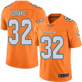 Nike Dolphins 32 Kenyan Drake Orange Vapor Untouchable Limited Jersey