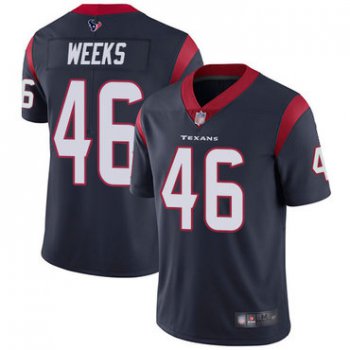 Texans #46 Jon Weeks Navy Blue Team Color Men's Stitched Football Vapor Untouchable Limited Jersey