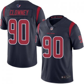 Texans #90 Jadeveon Clowney Navy Blue Men's Stitched Football Limited Rush Jersey