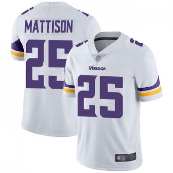 Vikings #25 Alexander Mattison White Men's Stitched Football Vapor Untouchable Limited Jersey