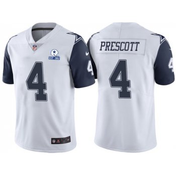 Men's Dallas Cowboys #4 Dak Prescott Color Rush 60th Anniversary Vapor Untouchable Stitched NFL Nike Limited Jersey