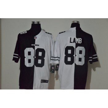 Men's Dallas Cowboys #88 CeeDee Lamb Black White Peaceful Coexisting 2020 Vapor Untouchable Stitched NFL Nike Limited Jersey