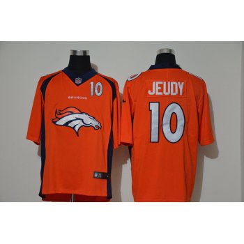 Men's Denver Broncos #10 Jerry Jeudy Orange 2020 Big Logo Number Vapor Untouchable Stitched NFL Nike Fashion Limited Jersey