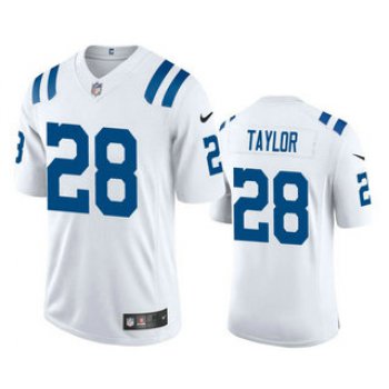 Men's Indianapolis Colts #28 Jonathan Taylor White 2020 Vapor Untouchable Stitched NFL Nike Limited Jersey