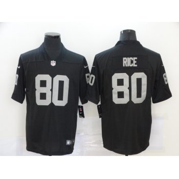 Men's Las Vegas Raiders #80 Jerry Rice Black 2020 Vapor Untouchable Stitched NFL Nike Limited Jersey