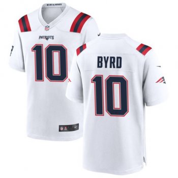 Men's New England Patriots #10 Damiere Byrd White 2020 NEW Vapor Untouchable Stitched NFL Nike Limited Jersey