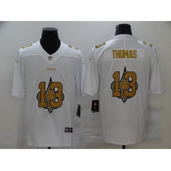 Men's New Orleans Saints #13 Michael Thomas White 2020 Shadow Logo Vapor Untouchable Stitched NFL Nike Limited Jersey