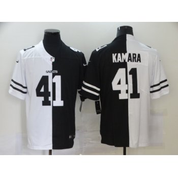 Men's New Orleans Saints #41 Alvin Kamara White Black Peaceful Coexisting 2020 Vapor Untouchable Stitched NFL Nike Limited Jersey