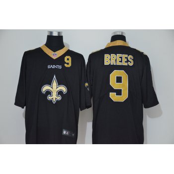 Men's New Orleans Saints #9 Drew Brees Black 2020 Big Logo Number Vapor Untouchable Stitched NFL Nike Fashion Limited Jersey