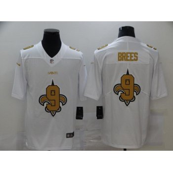 Men's New Orleans Saints #9 Drew Brees White 2020 Shadow Logo Vapor Untouchable Stitched NFL Nike Limited Jersey